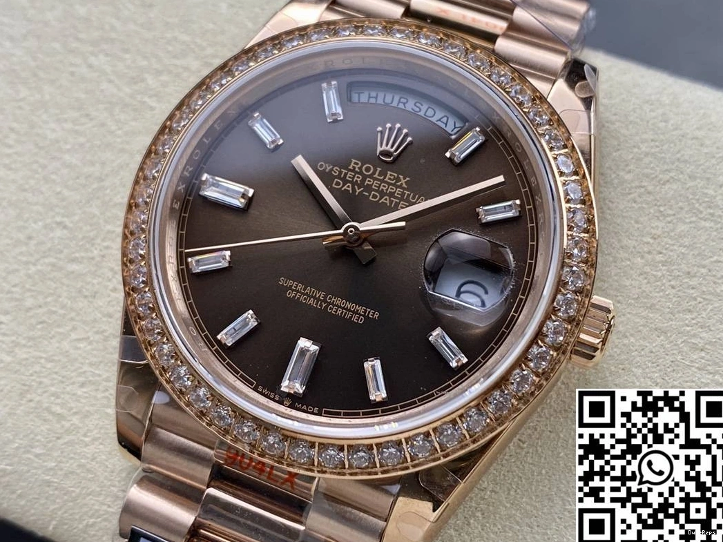 M228345rbr-0006 QF v5 Day Chocalate Rolex Factory Tungsten Dial Date Steel 0218